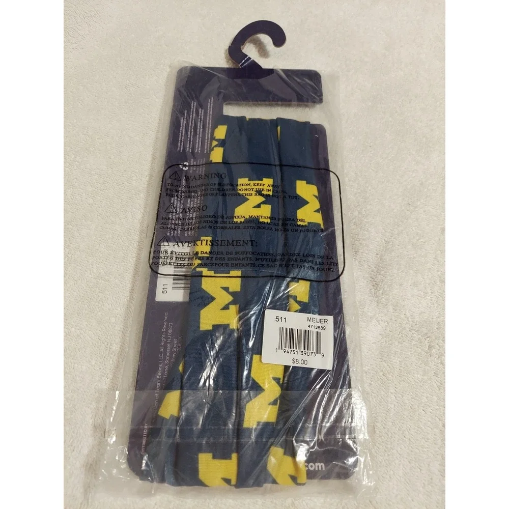 Michigan Wolverines Team Gaiter Scarf Neck Warmer Face Covering Mask Blue Yellow